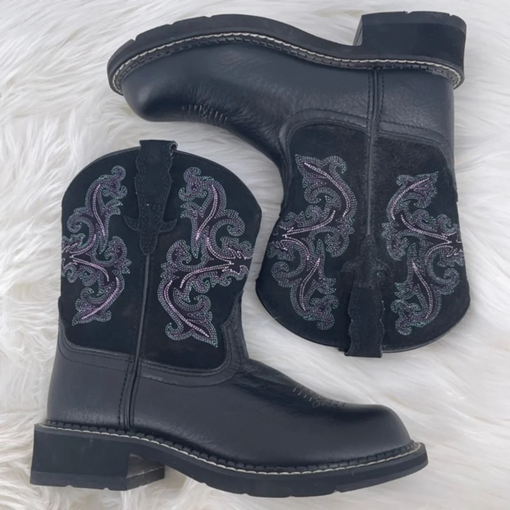 Ariat Women's Fatbaby Black Western Boots size 6B